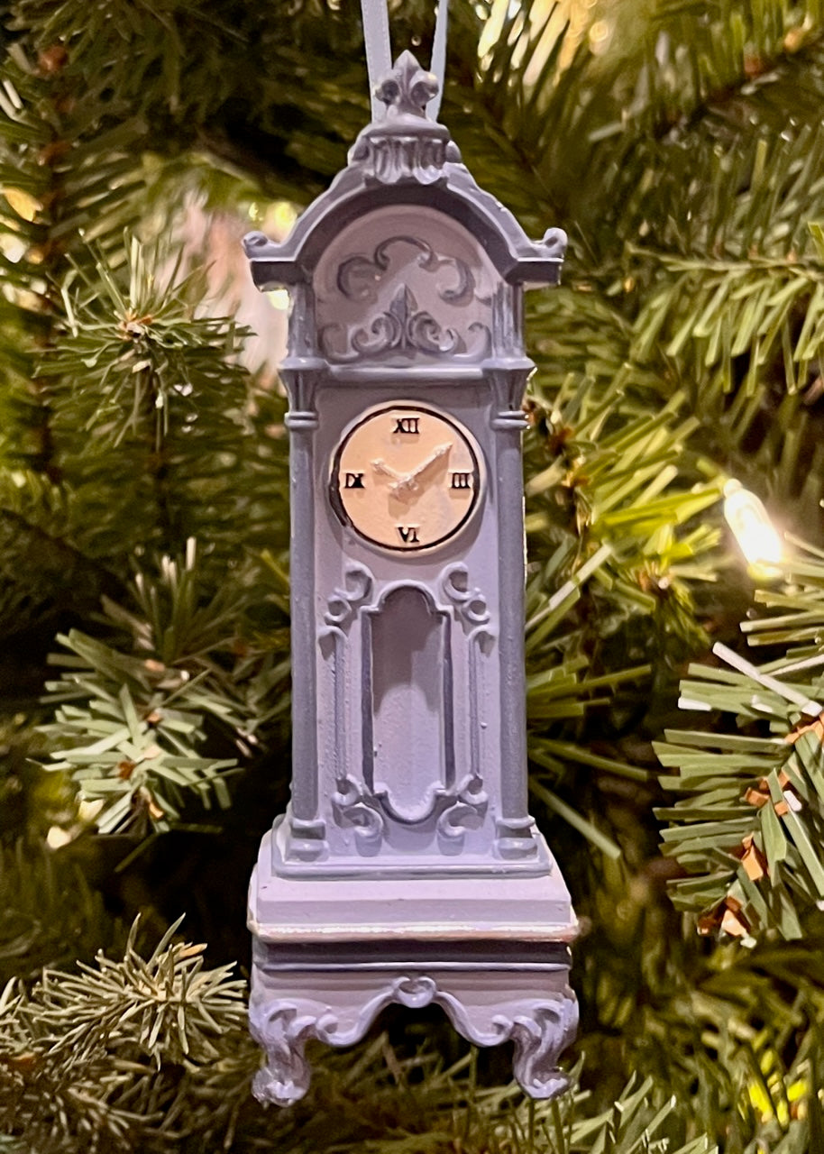 BLUE GRANDFATHER CLOCK ORNAMENT SEM408