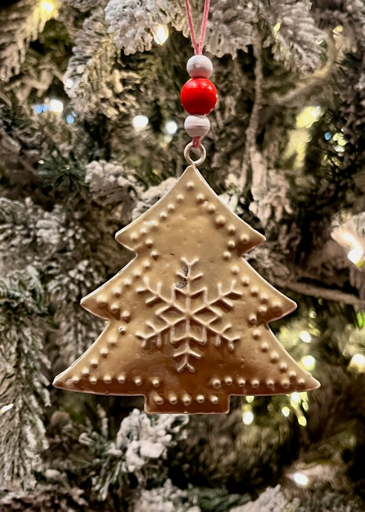 BEIGE TREE ORNAMENT  XX10624