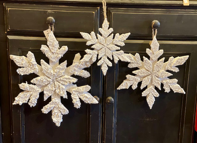 SMALL WHITE FROSTED SNOWFLAKE SUJ592