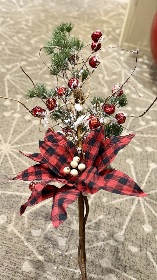 WOODLAND CHALET BUFFALO CHECK & BELL SPRUCE BUNDLE SPRAY