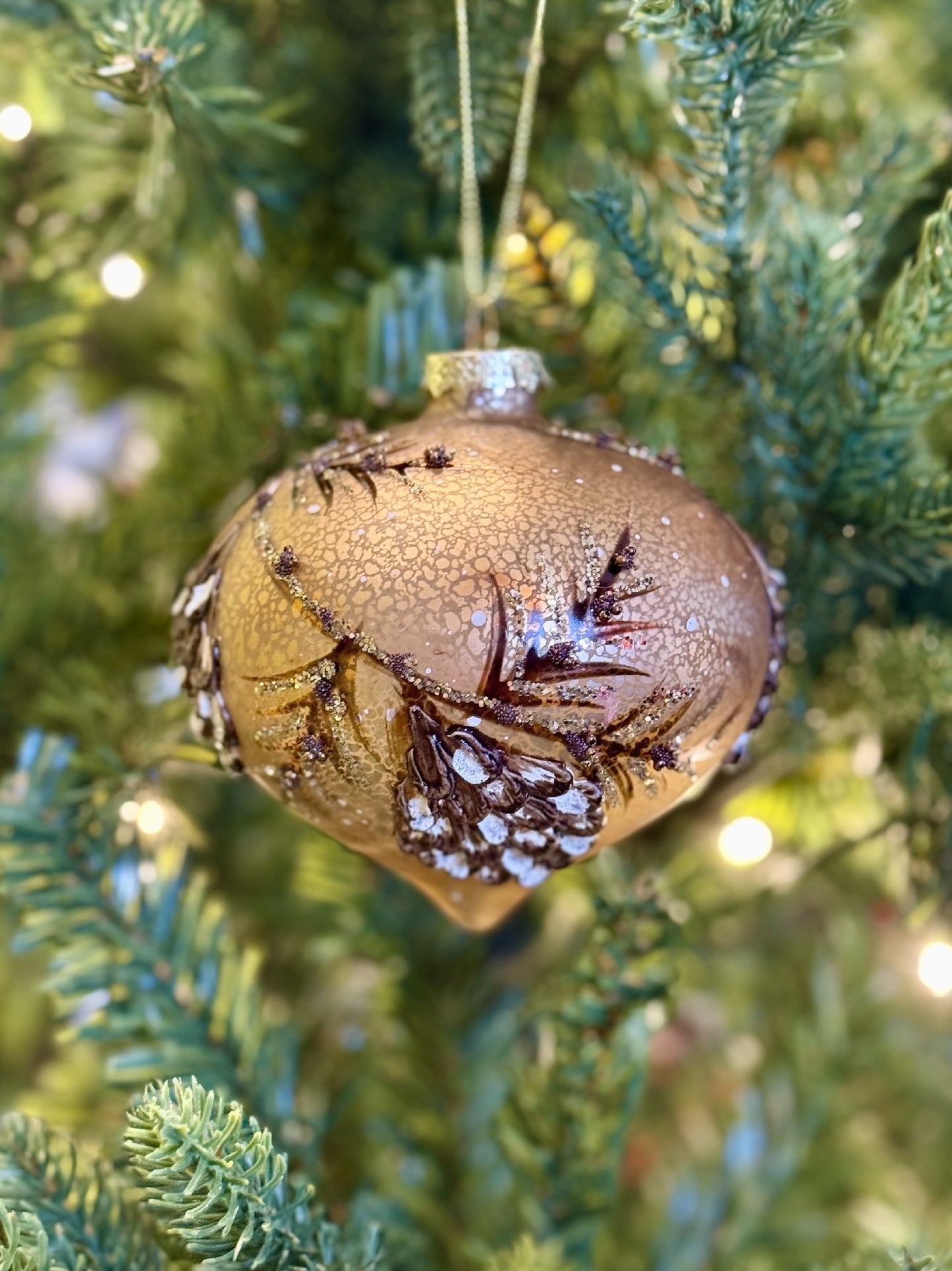 Brown Mercury Pinecone Onion Ornament 4322809