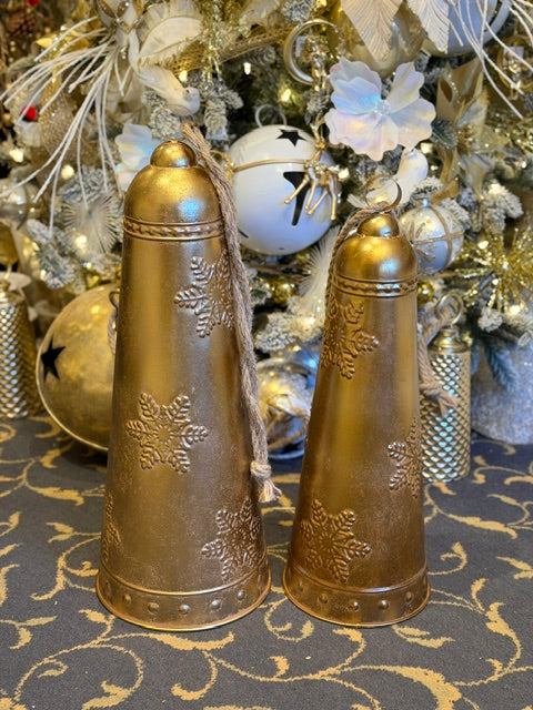 LARGE GOLD EMBOSSED LONG BELL