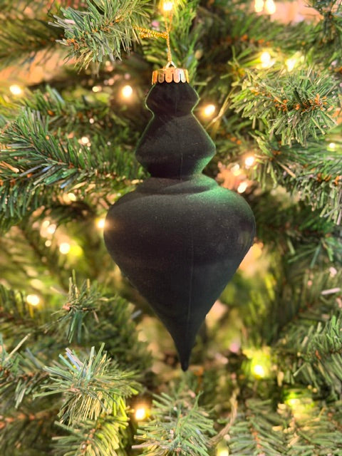 EMERALD FLOCKED FINIAL X482612