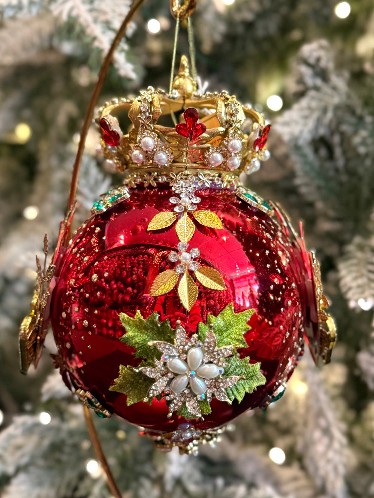 MARK ROBERTS - Red Crown Jewels Ornament 36-61414