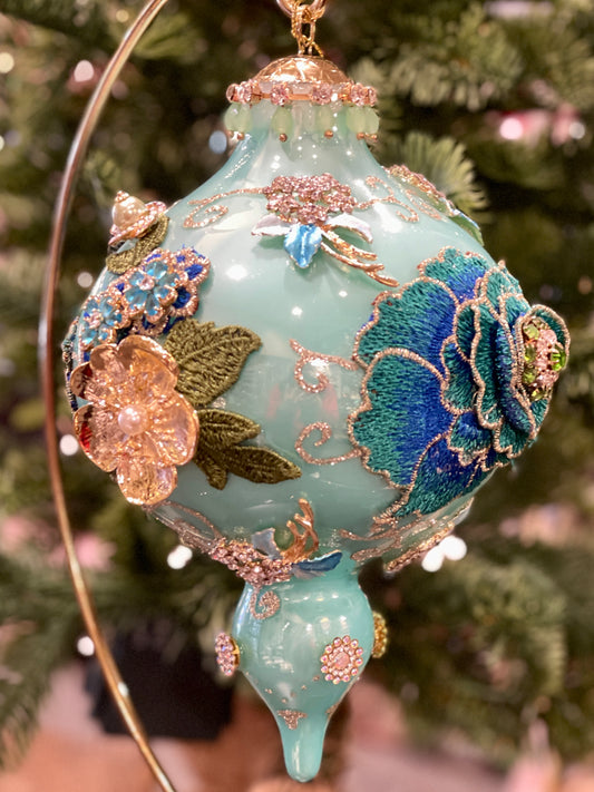 MARK ROBERTS KING'S JEWEL TURQUOISE EXTRA FANCY FINIAL 9 INCH ORNAMENT 36-54372