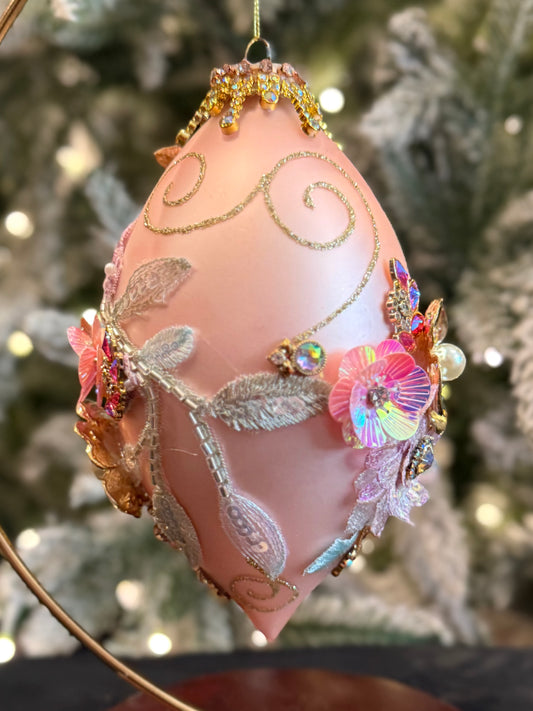 MARK ROBERTS - Pink Kings Jewel Finial Ornament 36-61498