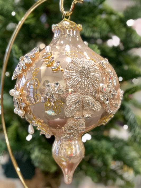 MARK ROBERTS KING'S FEWEL PALE PEACH EXTRA FANCY FINIAL 9 INCH 36-54370