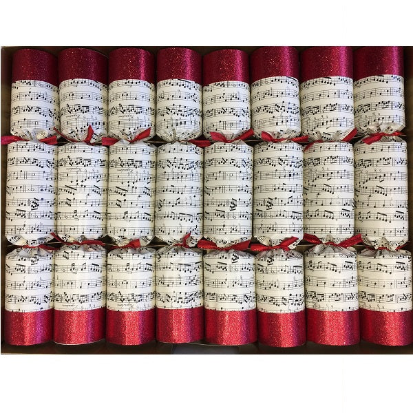 MUSIC CONCERTO BELLS - SET OF 8 CHRISTMAS CRACKERS 24392RR