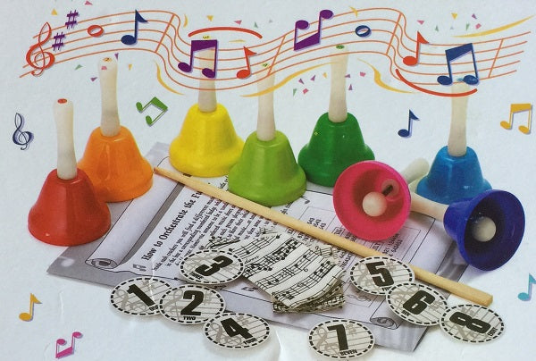 MUSIC CONCERTO BELLS - SET OF 8 CHRISTMAS CRACKERS 24392RR