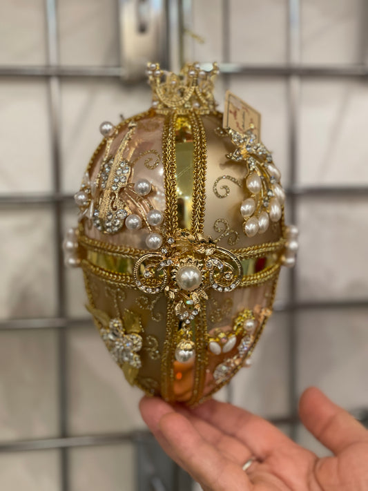 MARK ROBERTS FABERGE JEWEL MULTI 7 INCH EGG ORNAMENT 36-54348