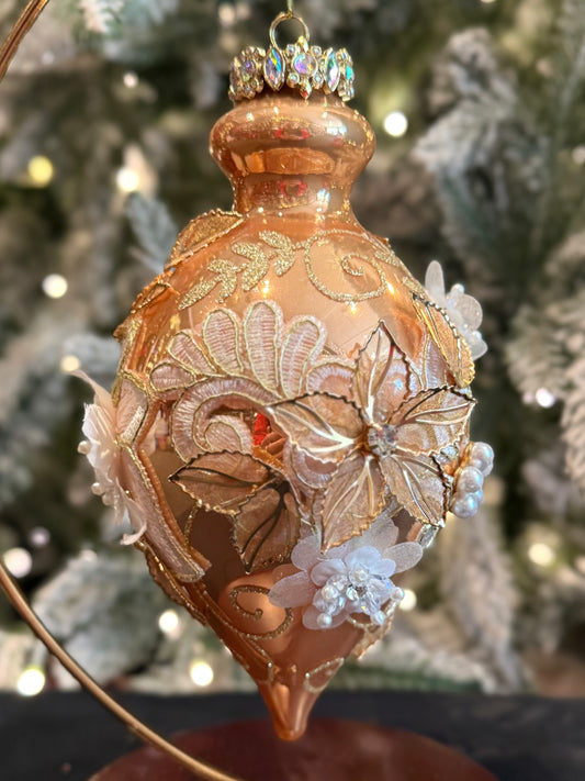 MARK ROBERTS - Gold Kings Jewel Fancy Finial Ornament 36-61502