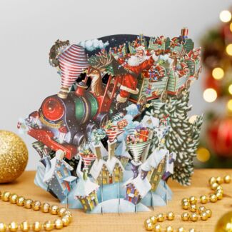 SANTA'S EXPRESS 3D POP UP CHRISTMAS CARD