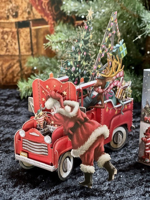 3D CHRISTMAS CARDS - SANTA'S PICKUP