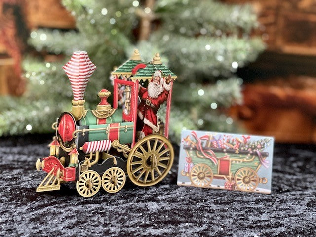3D CHRISTMAS CARDS - SANTA'S TRAIN