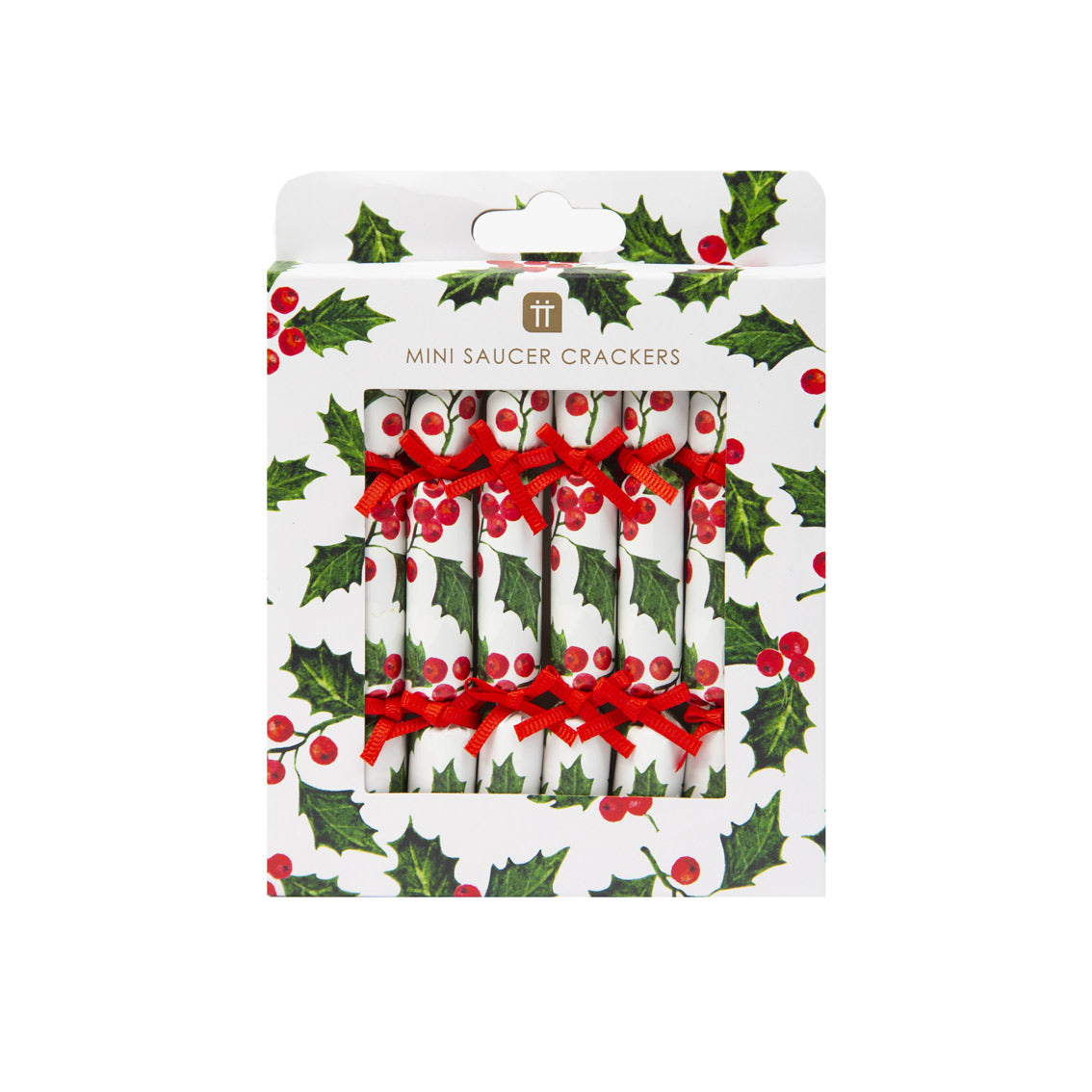 HOLLY SAUCER CRACKERS PACK OF 8 BC-SAUCER-V3