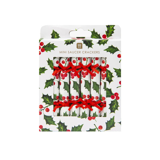 HOLLY SAUCER CRACKERS PACK OF 8 BC-SAUCER-V3