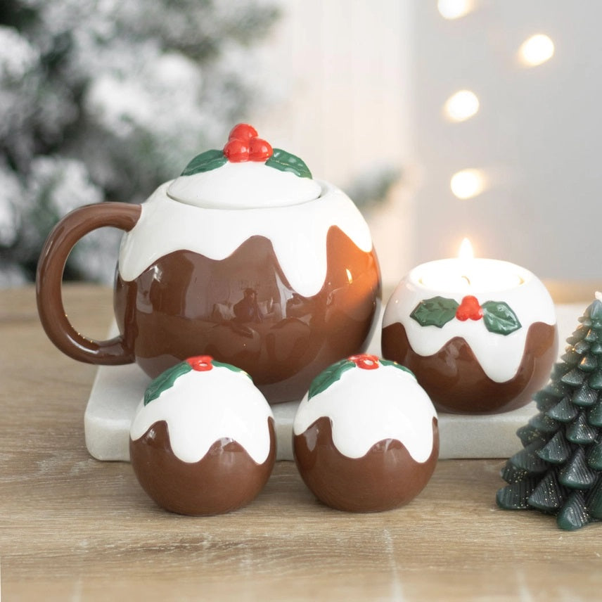 CHRISTMAS PUDDING SHAPED OIL/WAX BURNER CP62324