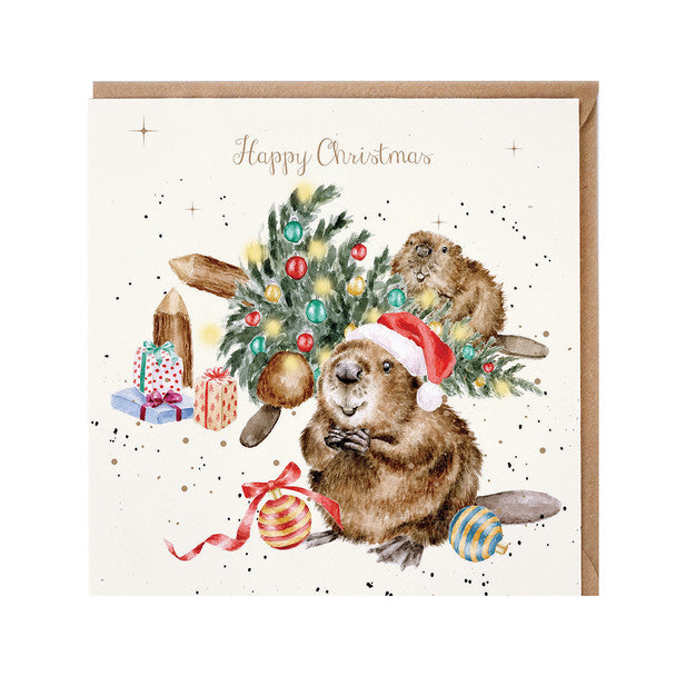 WRENDALE DESIGNS - UNDER THE CHRISMTAS TREE CARD