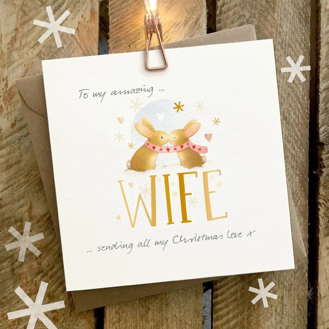 WIFE AT CHRISTMAS CARD