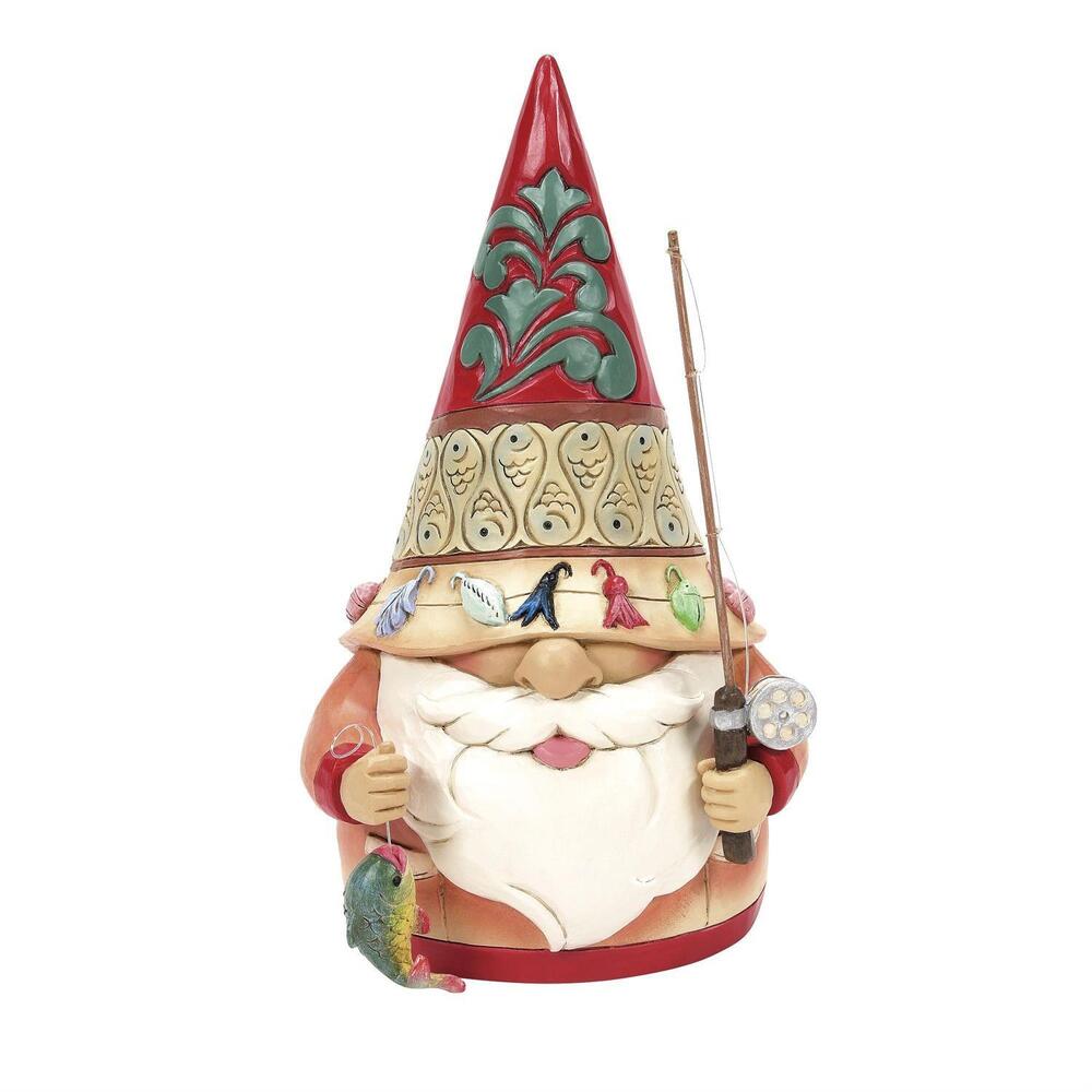 JIM SHORE HWC - FISHING GNOME - GONE FISHING 6014402