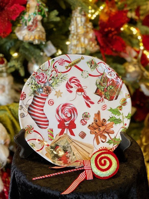 MELAMINE PEPPERMINT DREAMS COOKIE PLATE SWCP347