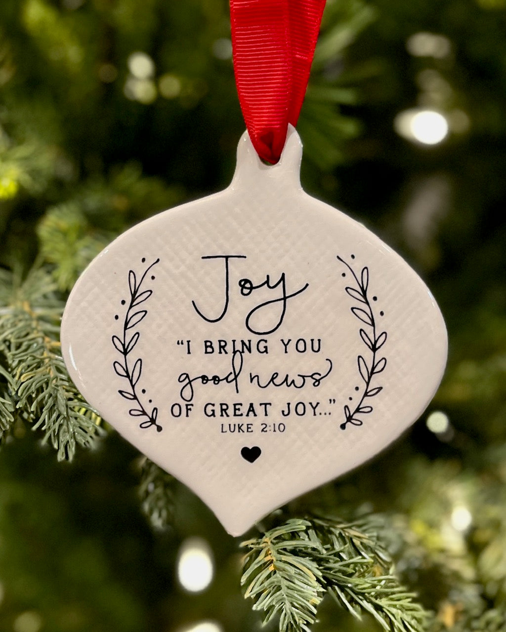 JOY RIBBON HANGING ORNAMENT 12662