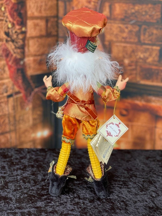 MARK ROBERTS NORTH POLE SMALL PUMPKIN PIE ELF 51-05591