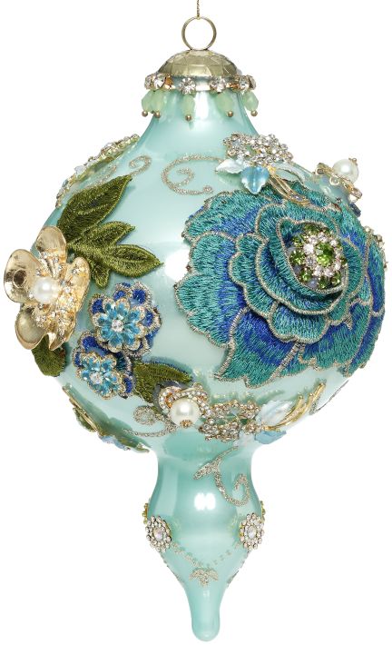 MARK ROBERTS KING'S JEWEL TURQUOISE EXTRA FANCY FINIAL 9 INCH ORNAMENT 36-54372