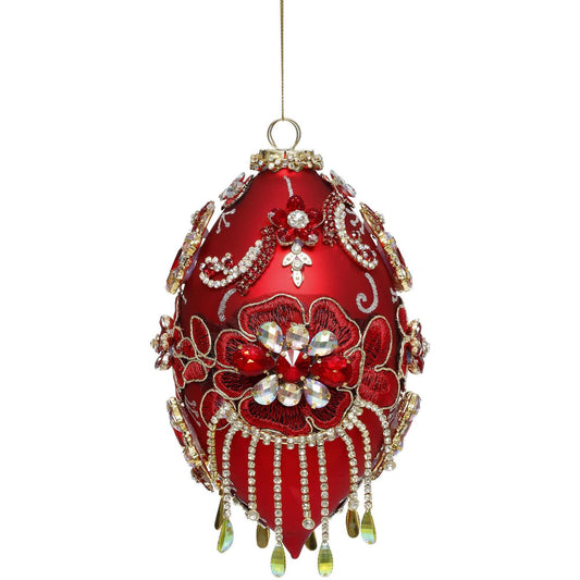 MARK ROBERTS KINGS JEWELS - RED FINIAL HANGING ORNAMENT 36-45988