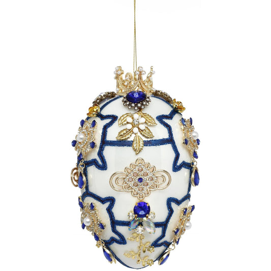 MARK ROBERTS KING'S JEWELS FABERGE EGG CHINOISERIE HANGING ORNAMENT 36-45970