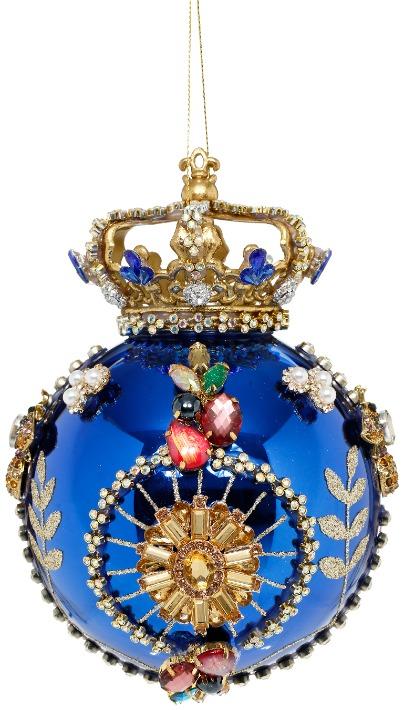 MARK ROBERTS - Blue Crown Jewels Ornament 36-61410