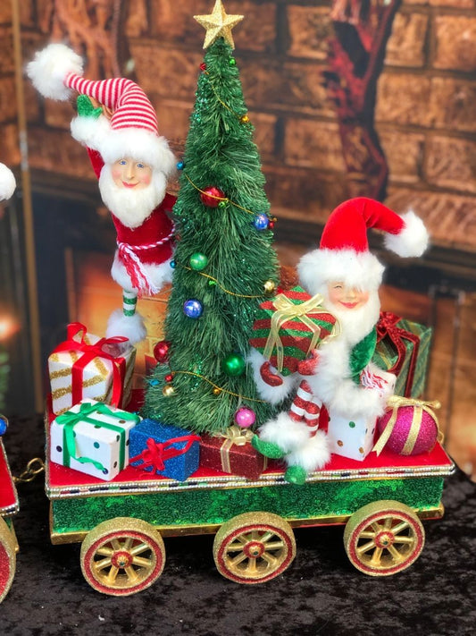 KATHERINE'S COLLECTION SANTA TRAIN & CARRIAGE