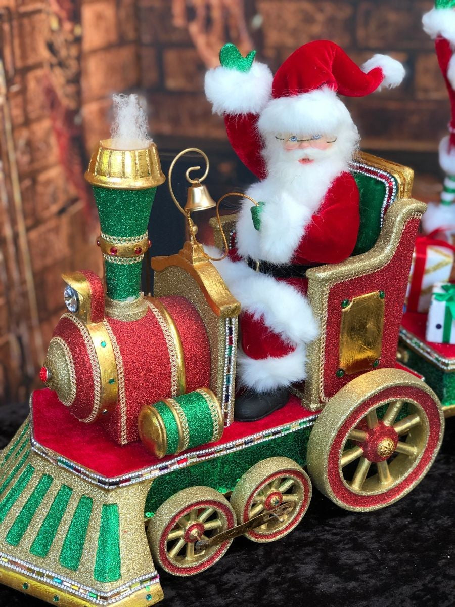 KATHERINE'S COLLECTION SANTA TRAIN & CARRIAGE
