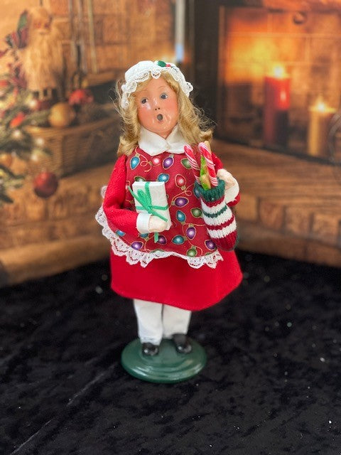 BYERS' CHOICE GIRL WITH STOCKING