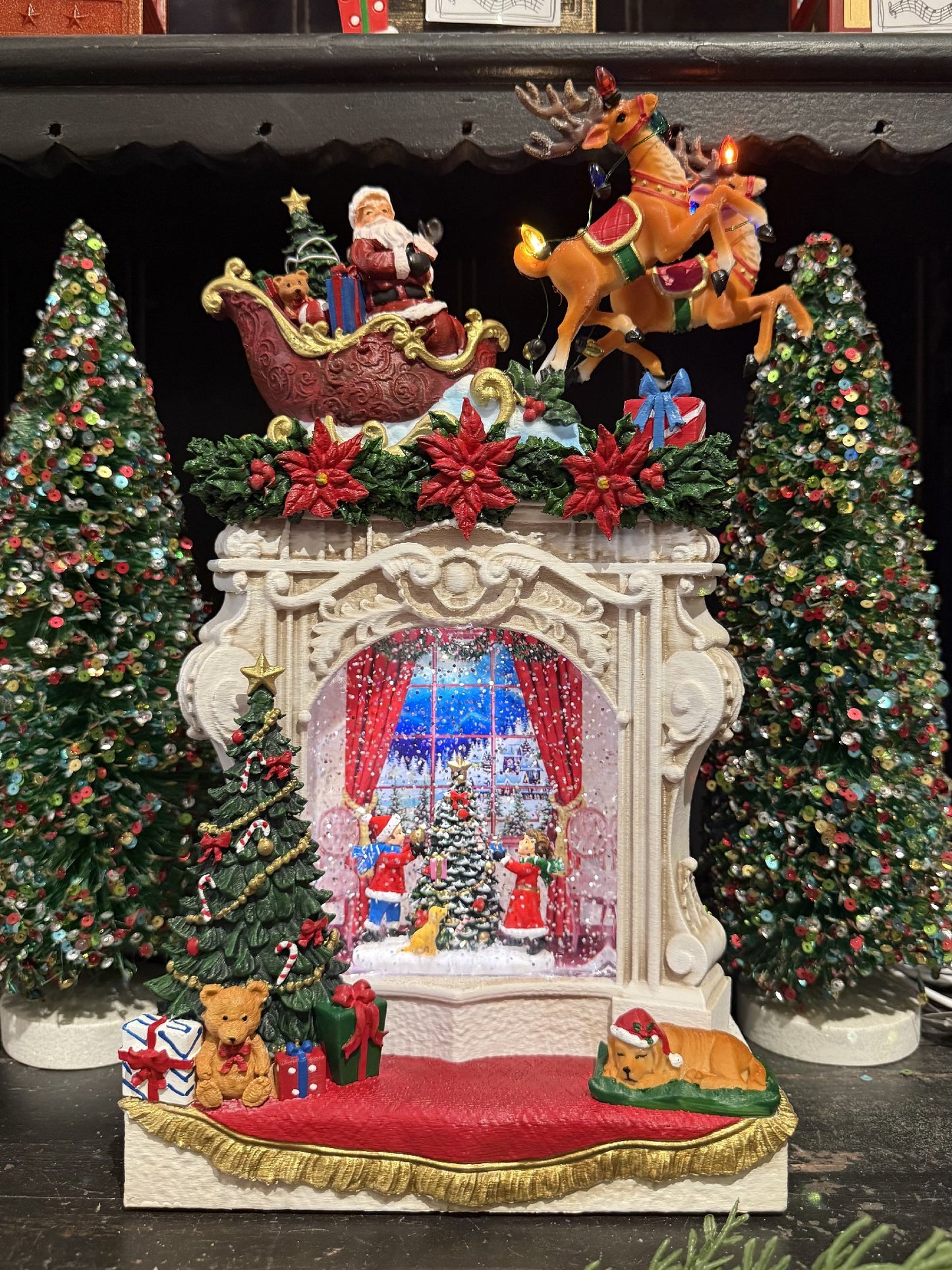 GLITTER LANTERN - Fireplace Sleigh 403