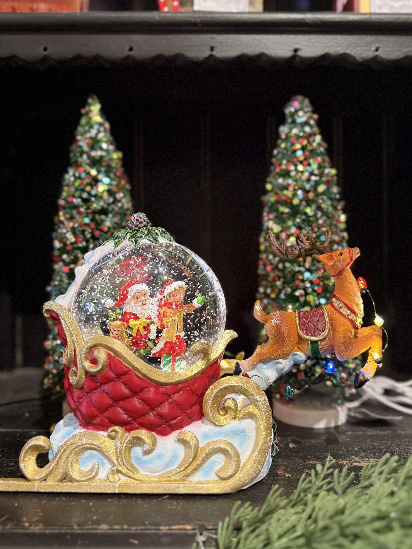 GLITTER LANTERN - Santa's Sleigh 413