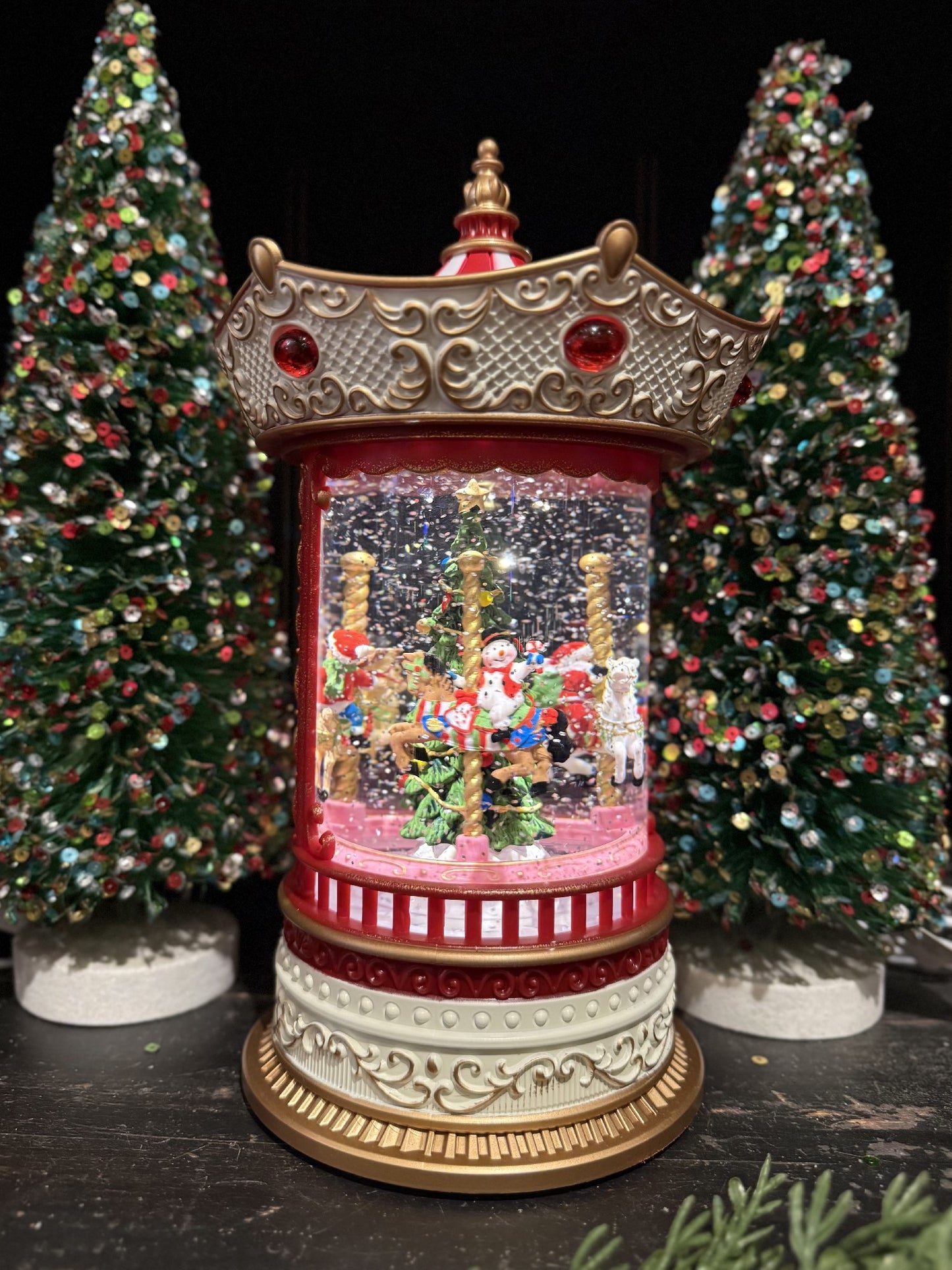 GLITTER LANTERN - Merry Go Round White 401