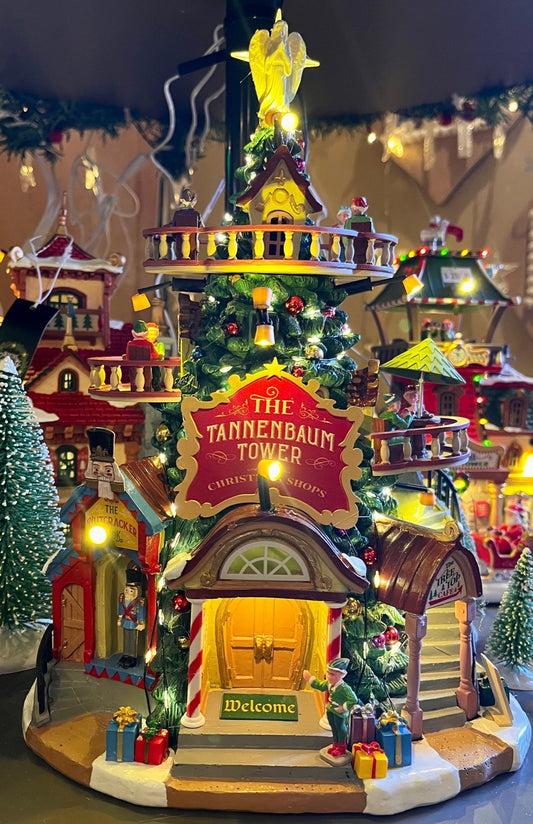 LEMAX VILLAGE - THE TANNENBAUM TOWER CHRISTMAS SHOPS 55311