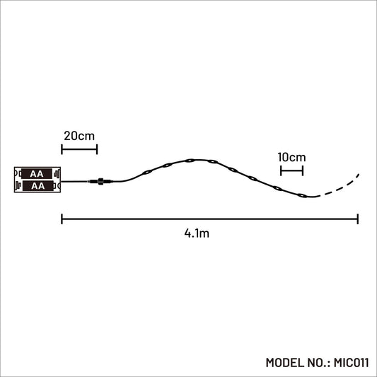 40 LED MICRO STRING LIGHTS MULTICOLOUR MIC011M