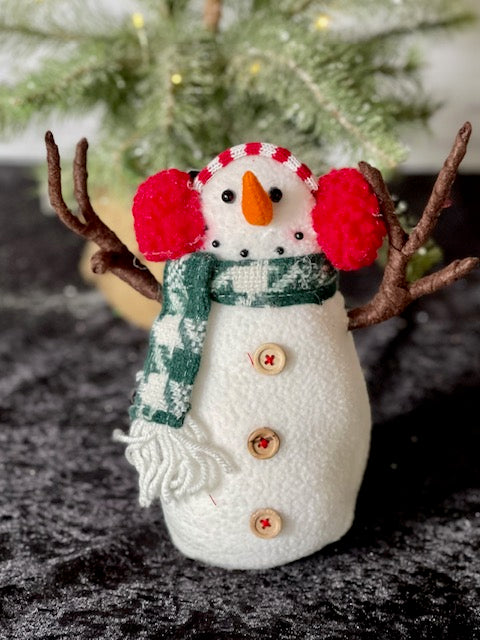 SNOWMAN WITH EAR MUFFS AD069