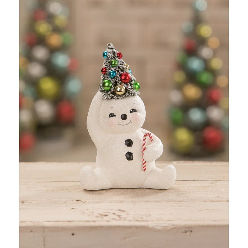 BETHANY LOWE RETRO CANDY CANE SNOWMMAN WITH TREE TL1354