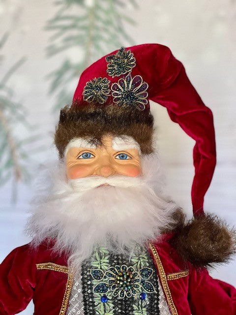 KATHERINE'S COLLECTION SANTA'S HIDEAWAY SANTA DOLL 24 28-128141