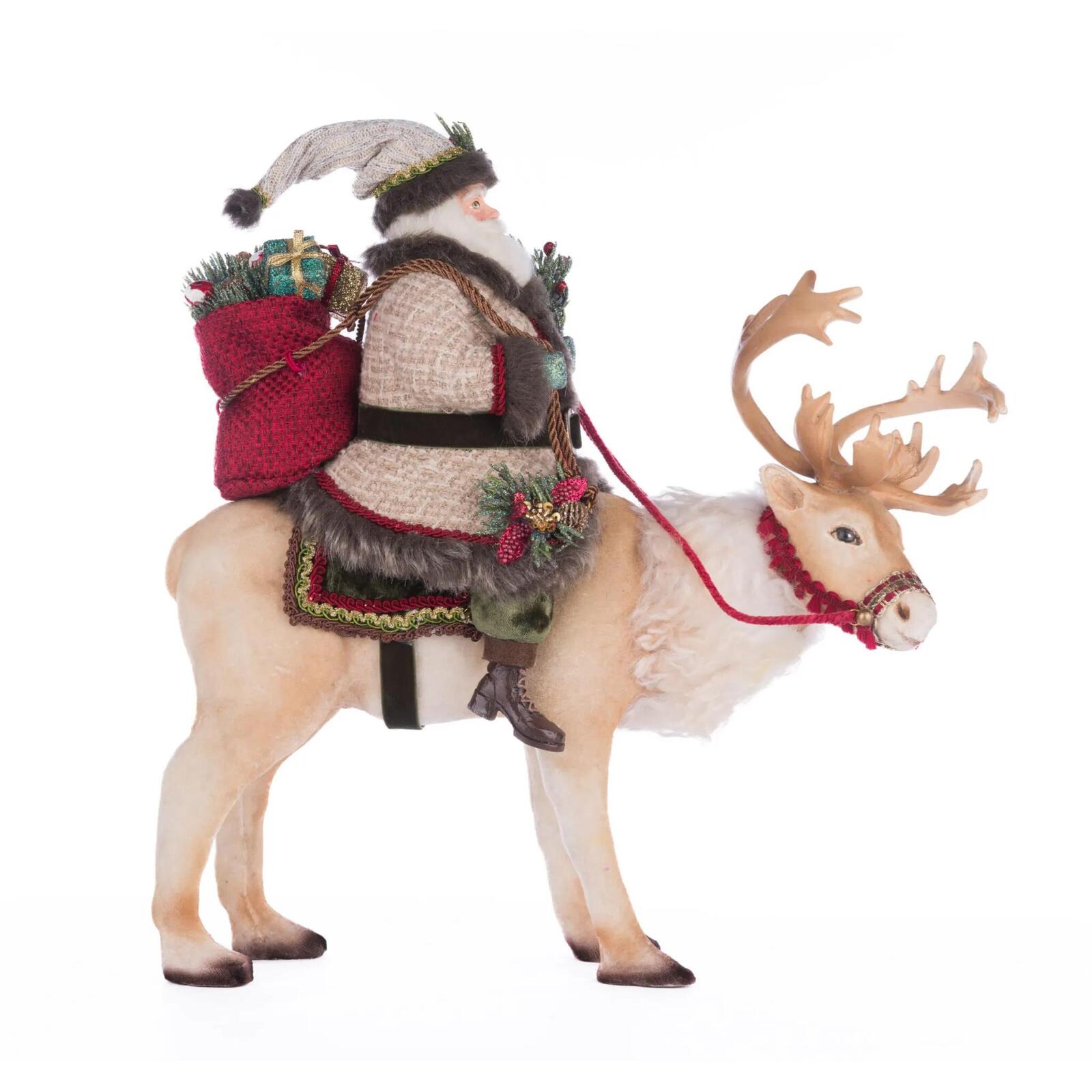 KATHERINE'S COLLECTION - SANTA RIDING CARIBOU 28-428269