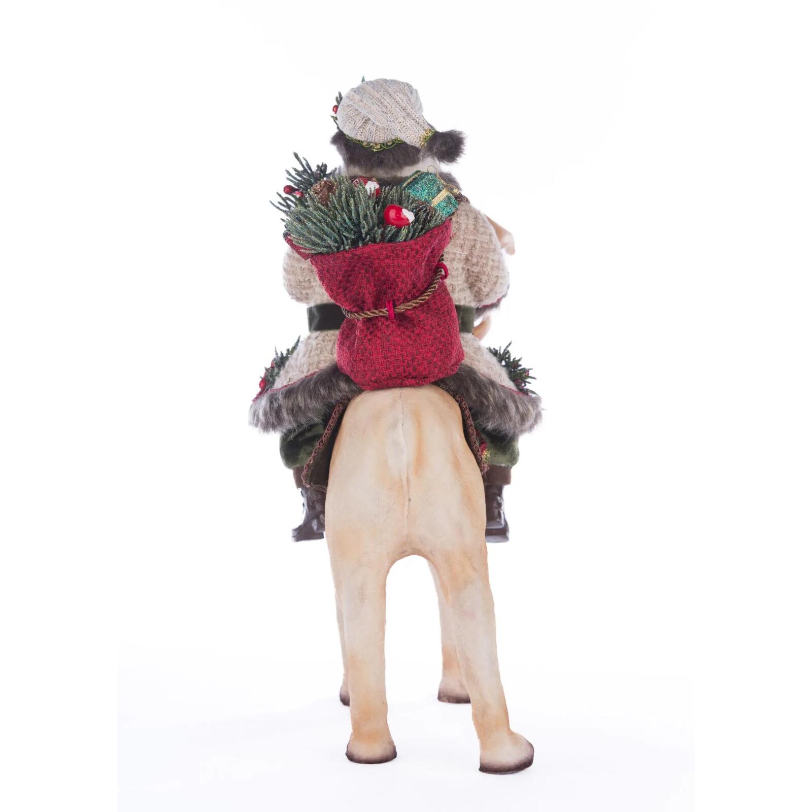 KATHERINE'S COLLECTION - SANTA RIDING CARIBOU 28-428269