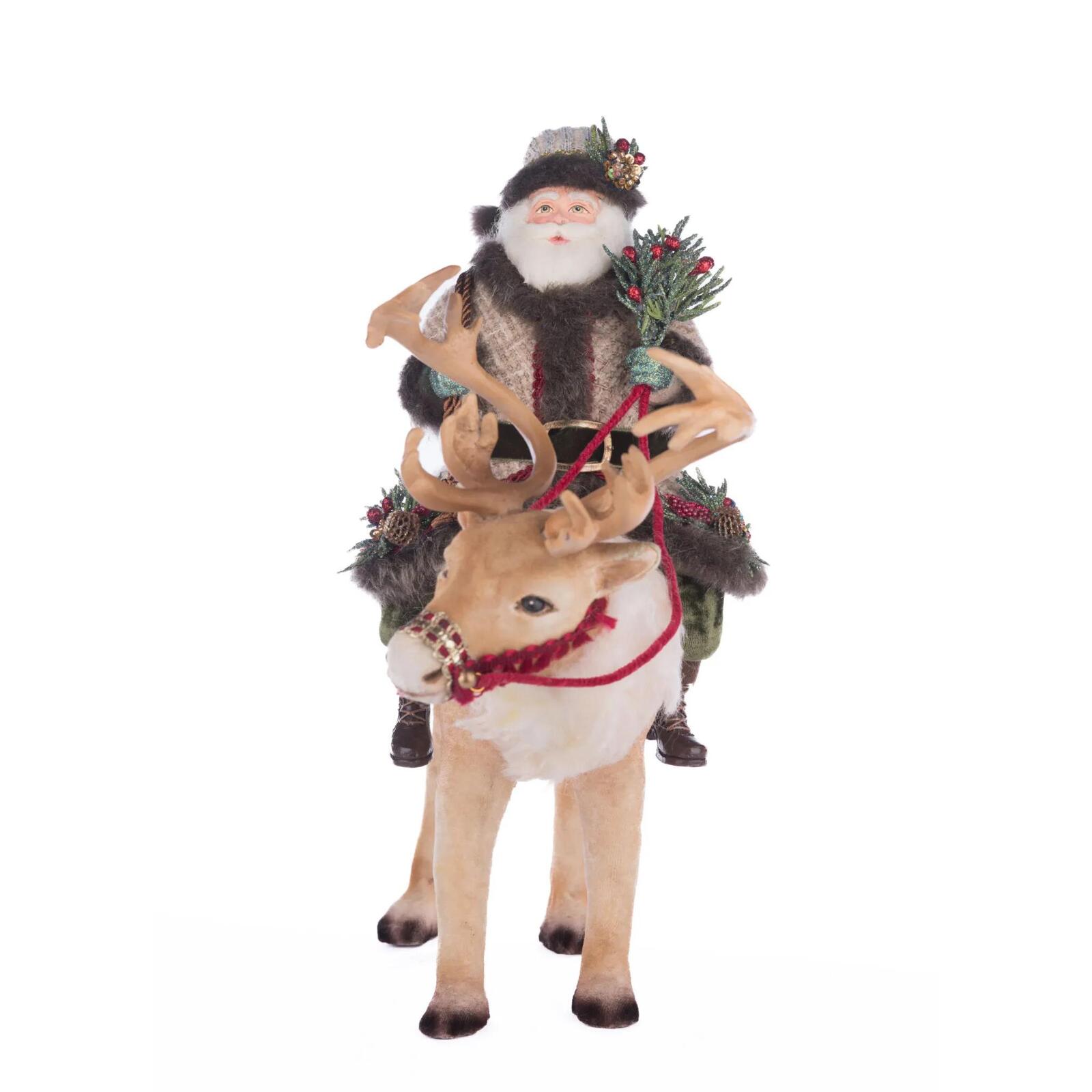 KATHERINE'S COLLECTION - SANTA RIDING CARIBOU 28-428269
