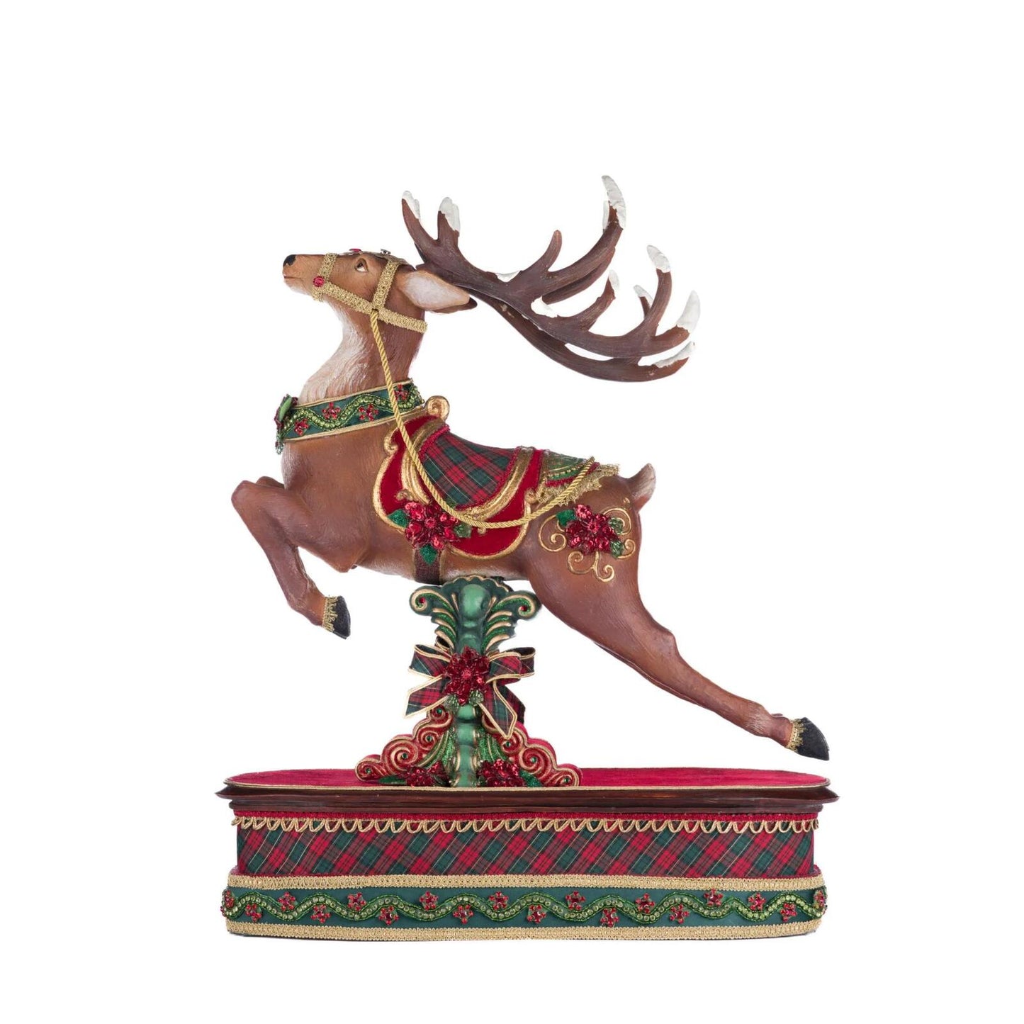 KATHERINE'S COLLECTION - HOLIDAY MAGIC REINDEER ON BASE 28-428335