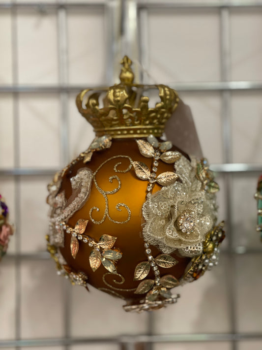 MARK ROBERTS CROWN JEWELS - 7 INCH COPPER ROUND ORNAMENT 36-54270