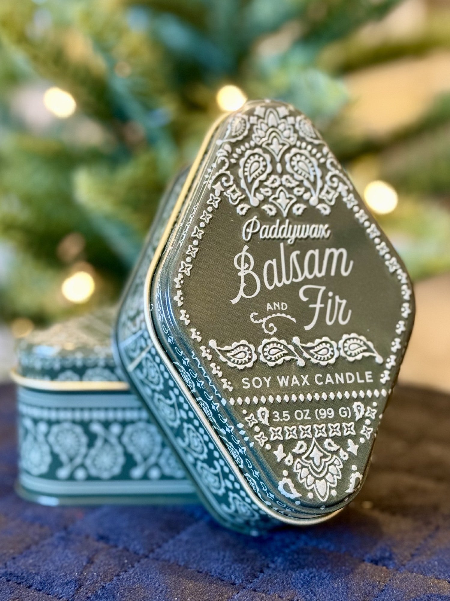 PADDYWAX - EMBOSSED DIAMOND TIN - BALSAM & FIR STN0303AU