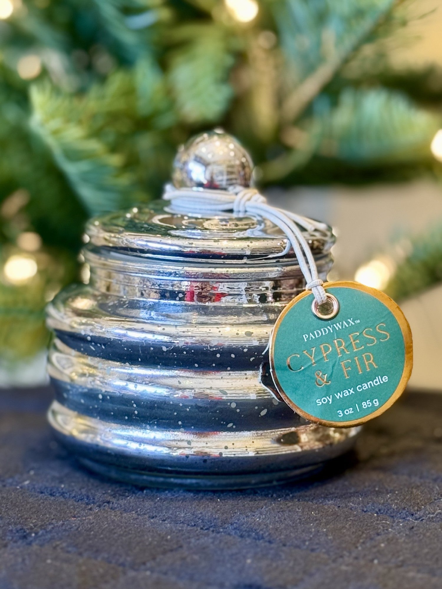 PADDYWAX - SILVER GLASS MINI CANDLE - CYPRESS & FIR CFH0304AU