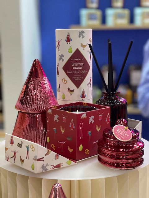 PADDYWAC - HOLIDAY RIBBED RED GLASS DIFFUSER - SANGRIA BERRY CHD0501AU